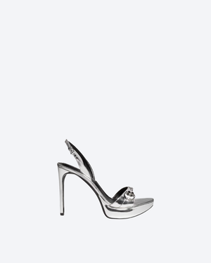 Metallic Silver Donna Platform Sandal