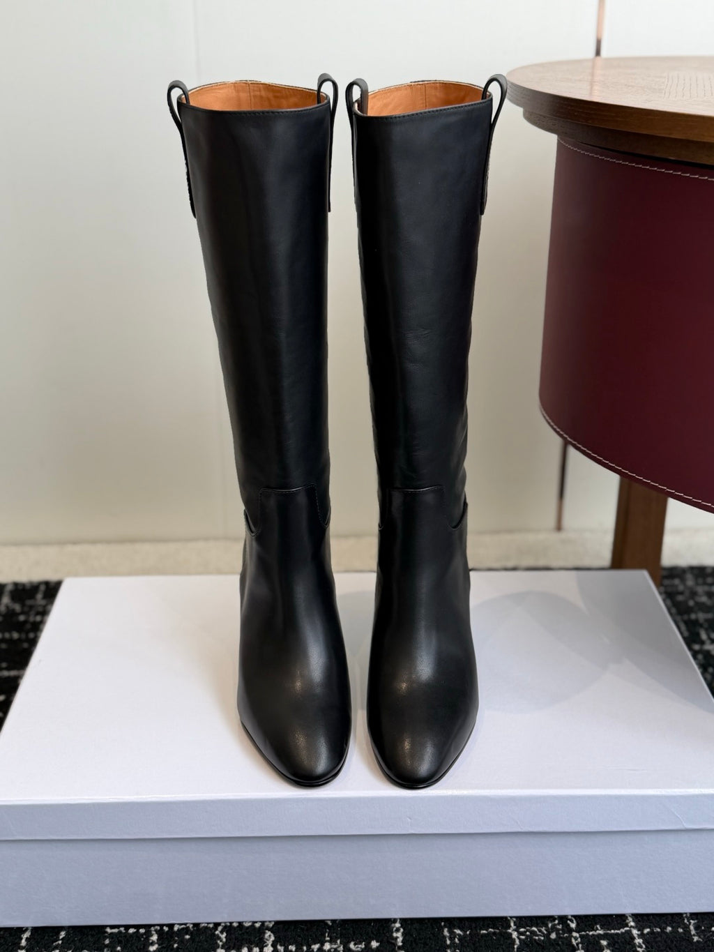 Black Lune Knee-High Boot