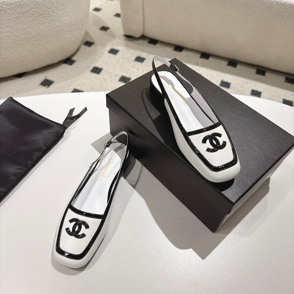 White & Black Fall Winter 2026 Pre-Collection Slingbacks