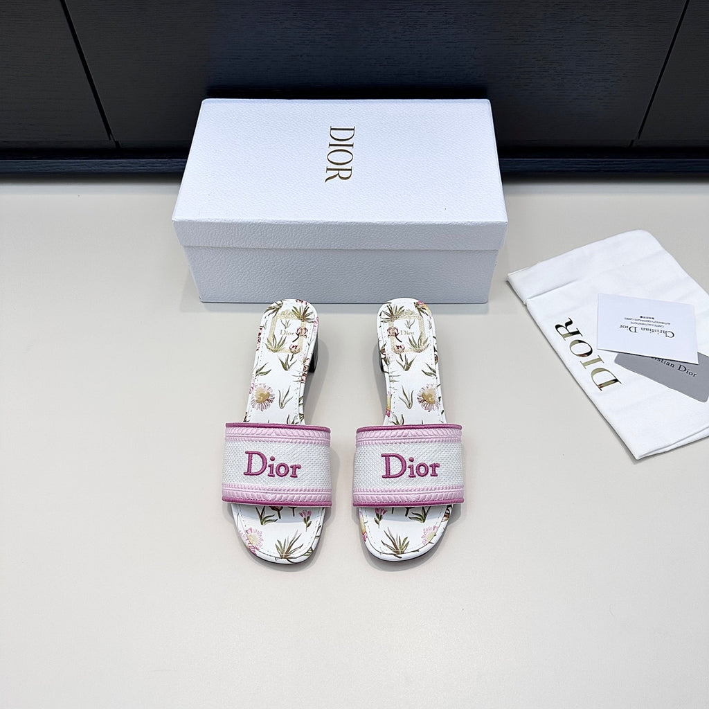 White & Songe Pink Dway Heeled Slide