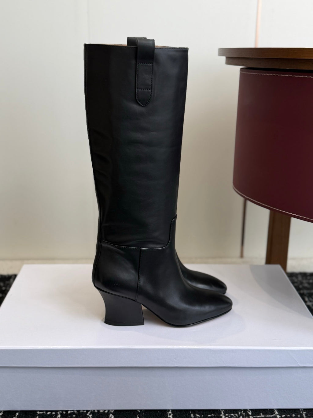 Black Lune Knee-High Boot