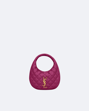 Deep Fuchsia Icarino In Quilted Leather