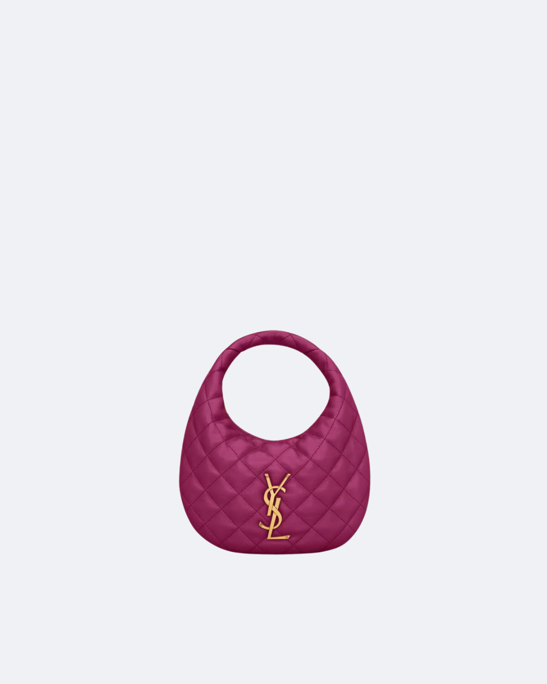 Deep Fuchsia Icarino In Quilted Leather