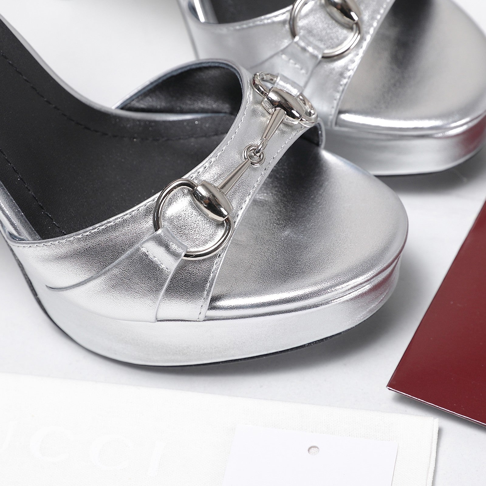 Metallic Silver Donna Platform Sandal