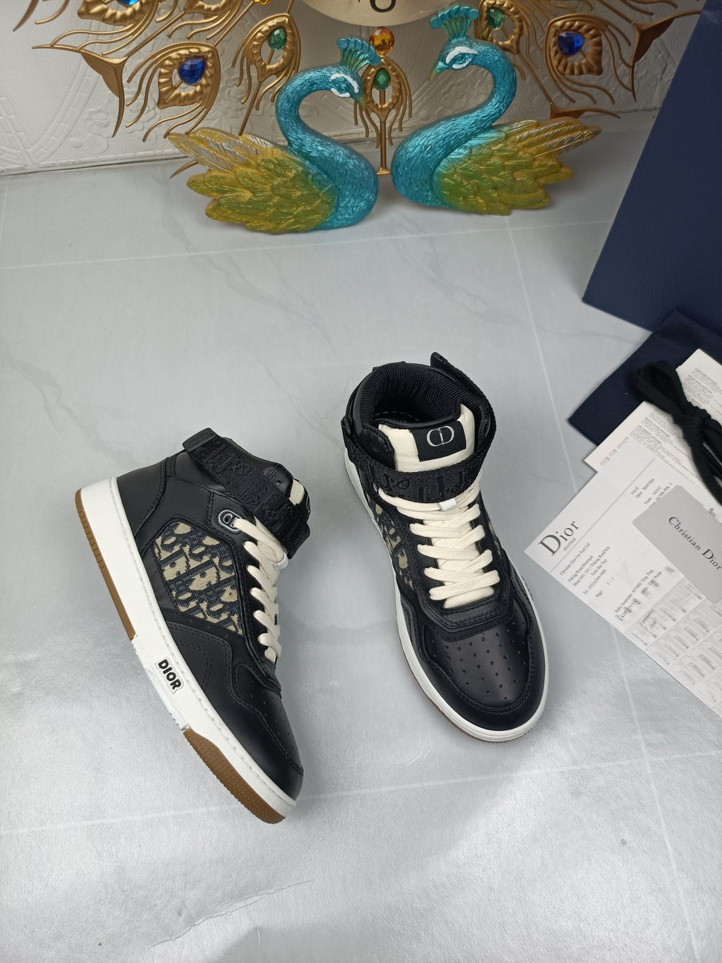 Women's Black DB mid-top sneaker