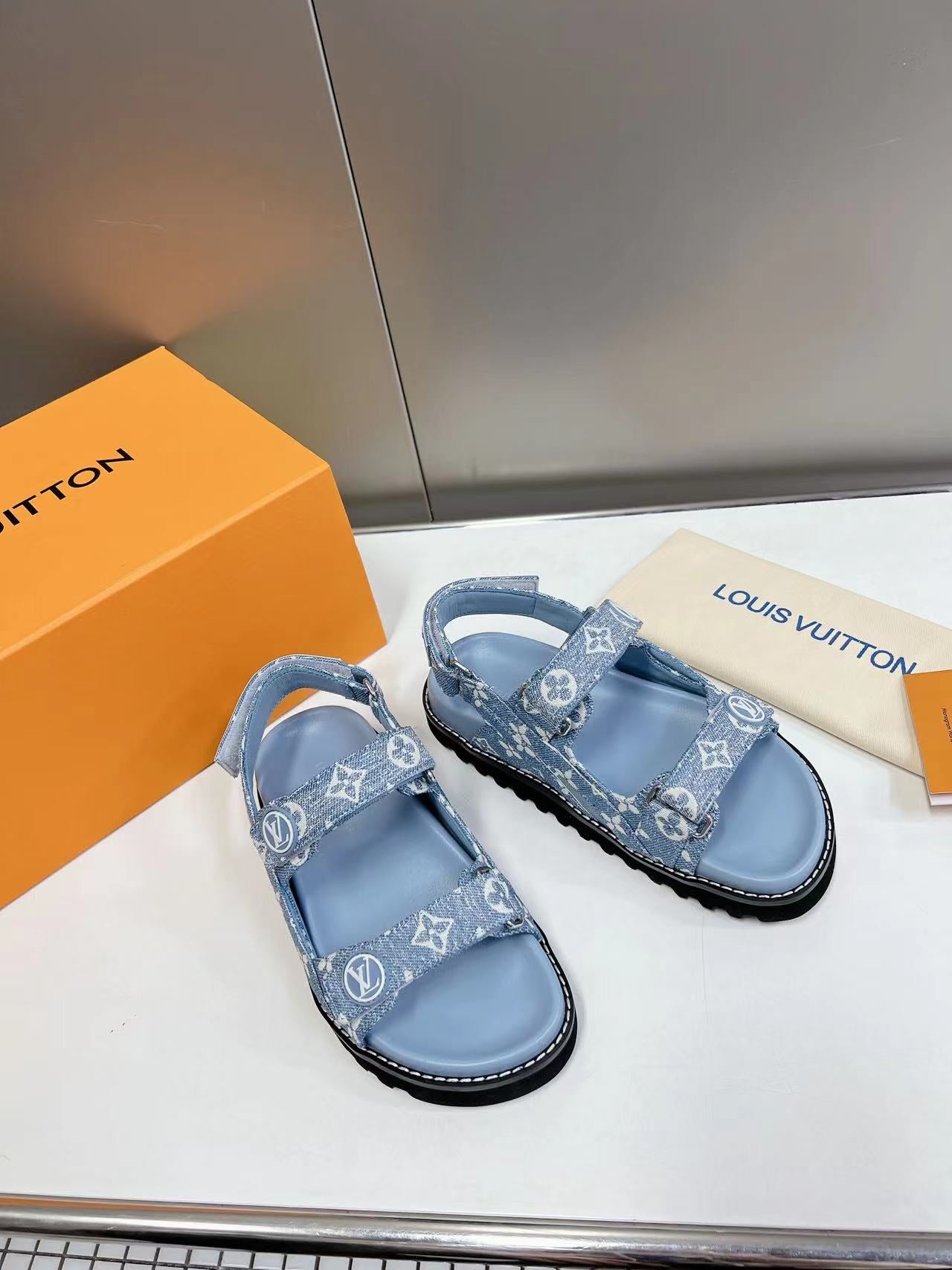 Blue LP Flat Comfort Sandal