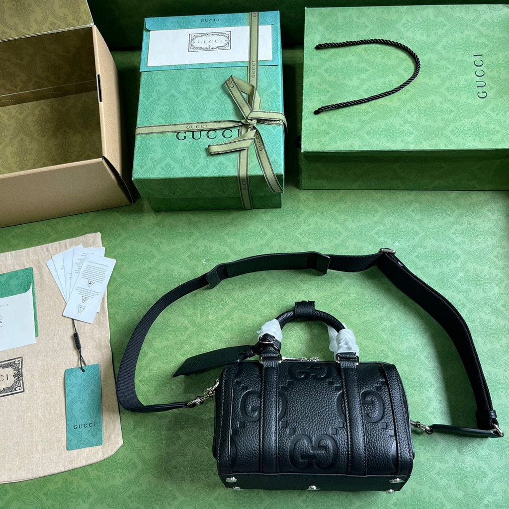 Black JG Mini Duffle Bag