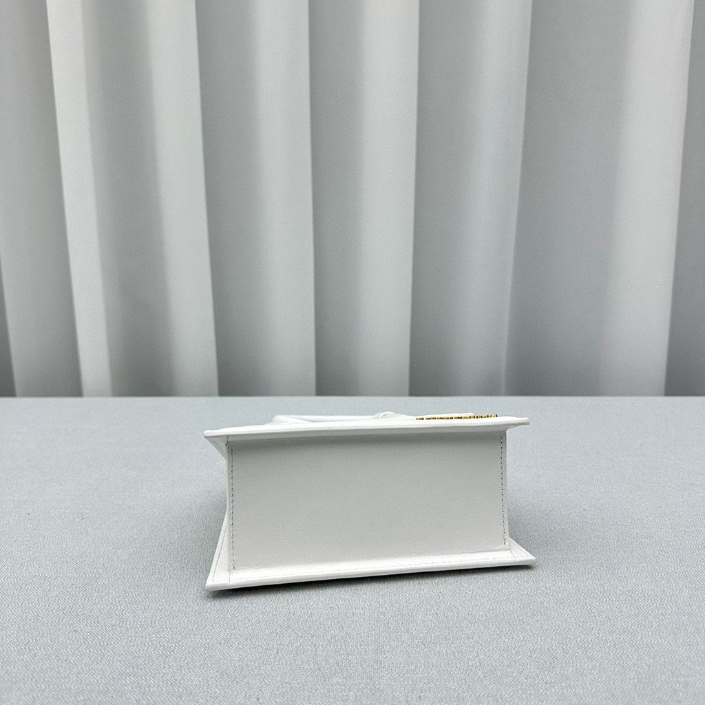 White LC Noeud Coiled Handbag