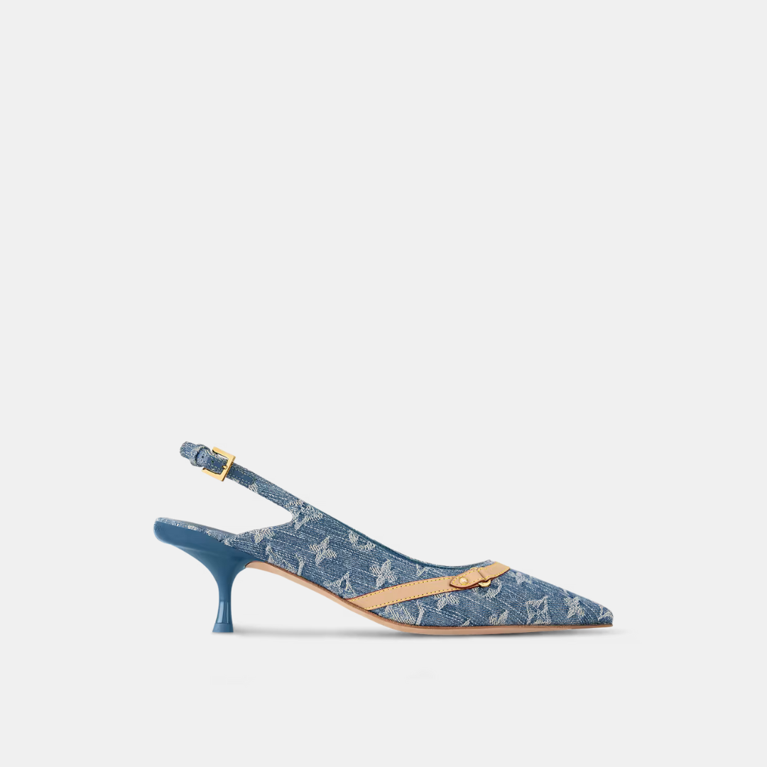 Blue Slingback Pump