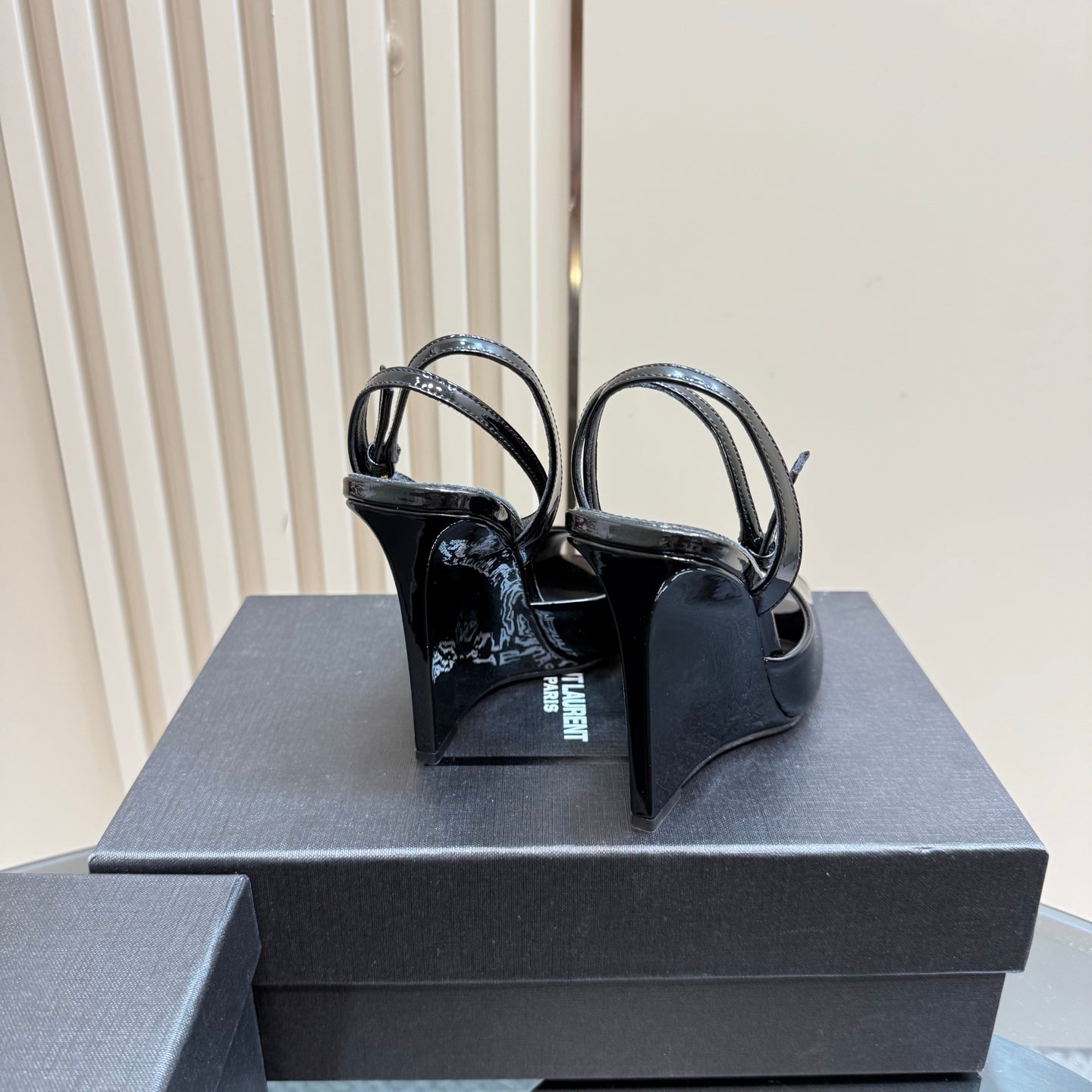 Black La Scandale Wedges