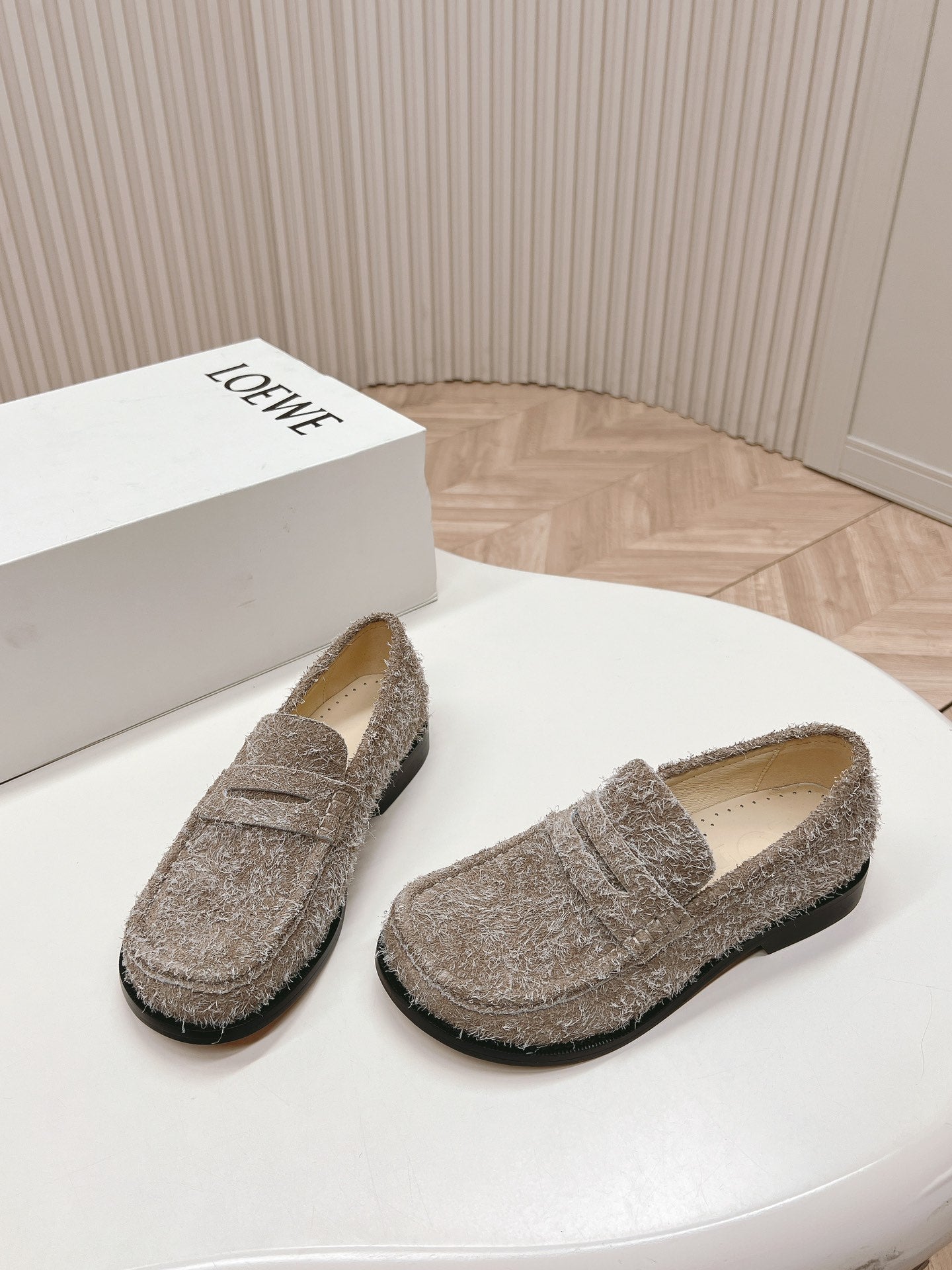 Khaki Green Campo Loafer In Brushed Suede