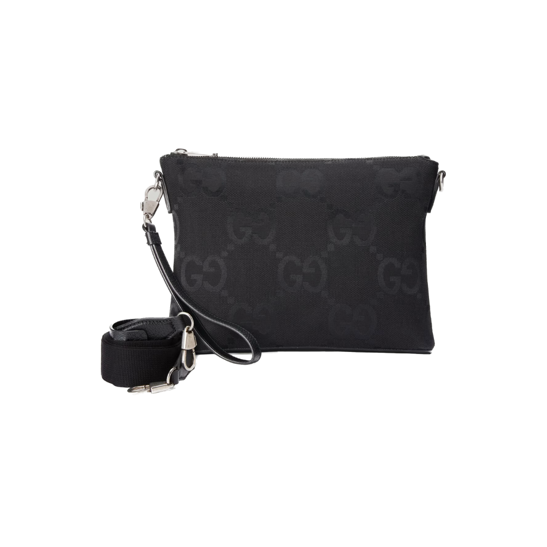 Black JG Medium Messenger Bag