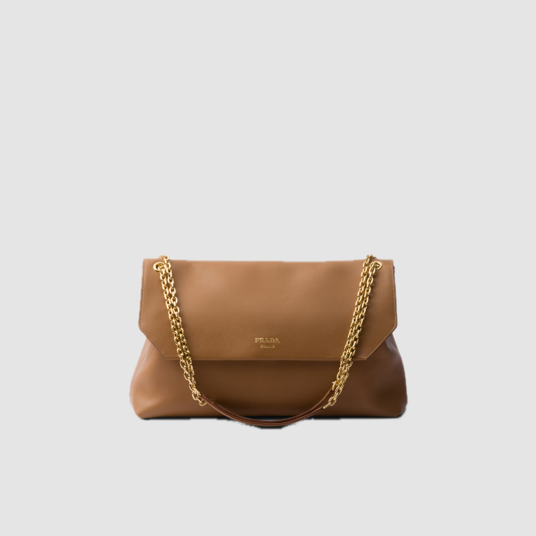 Caramel Large Leather Shoulder Bag