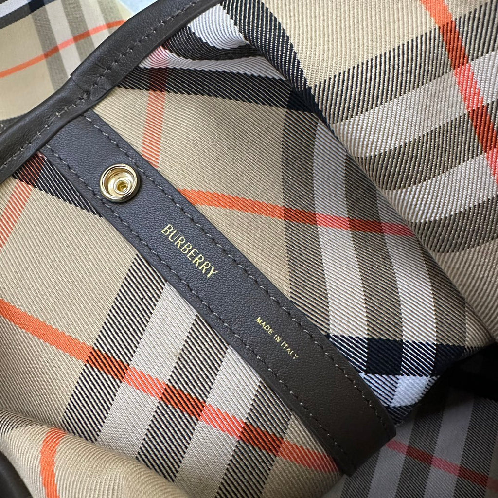 Sand Small Check Shoulder Bag