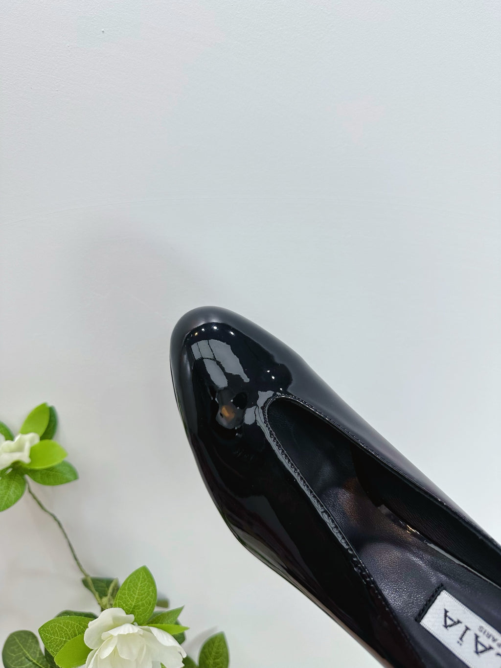 Black Curve Wedge Mules