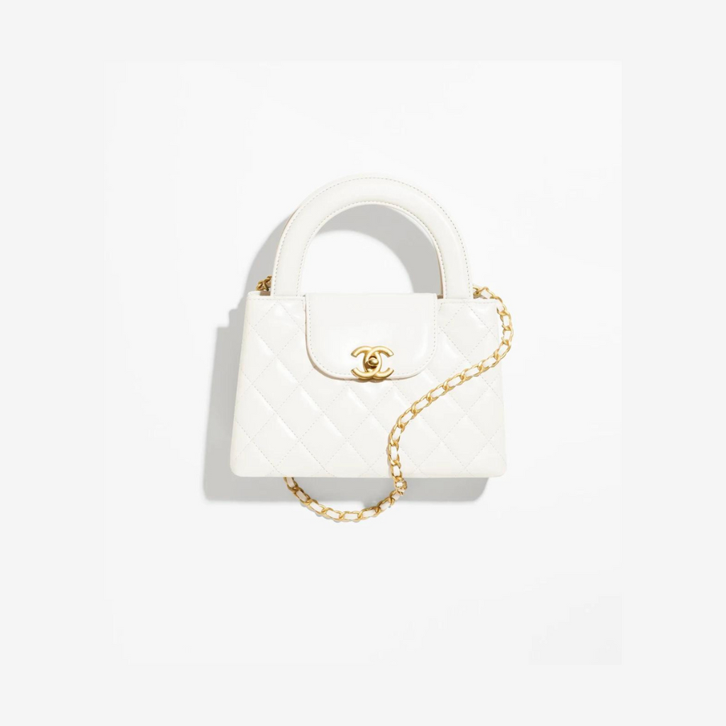 White Shiny Mini Shopping Bag