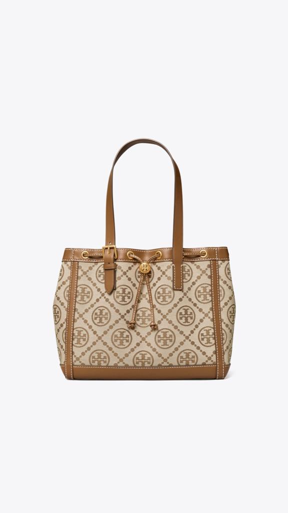 Hazel TT jacquard small tote bag