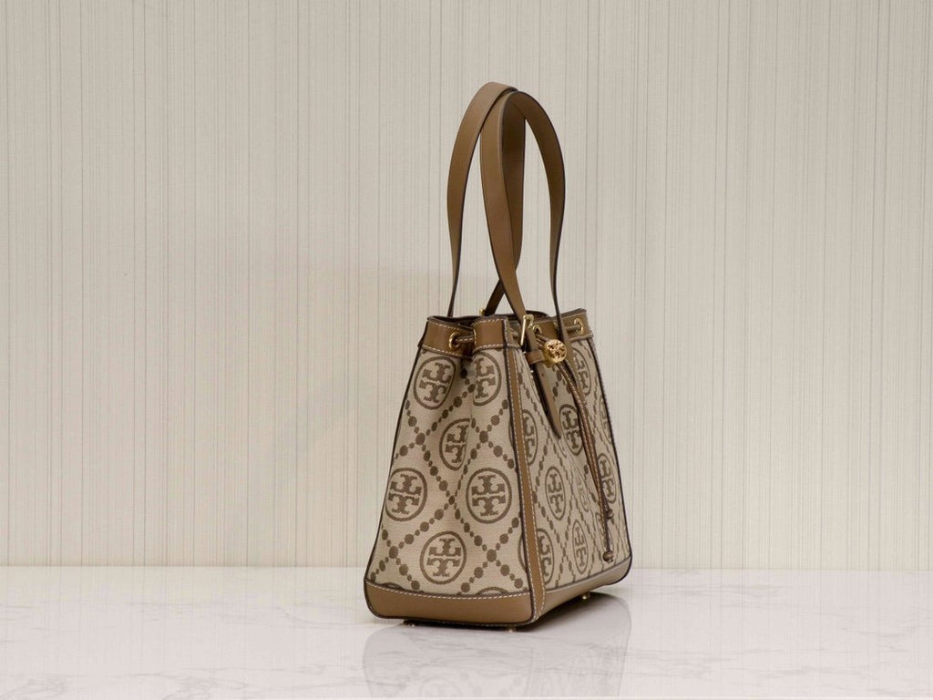 Hazel TT jacquard small tote bag