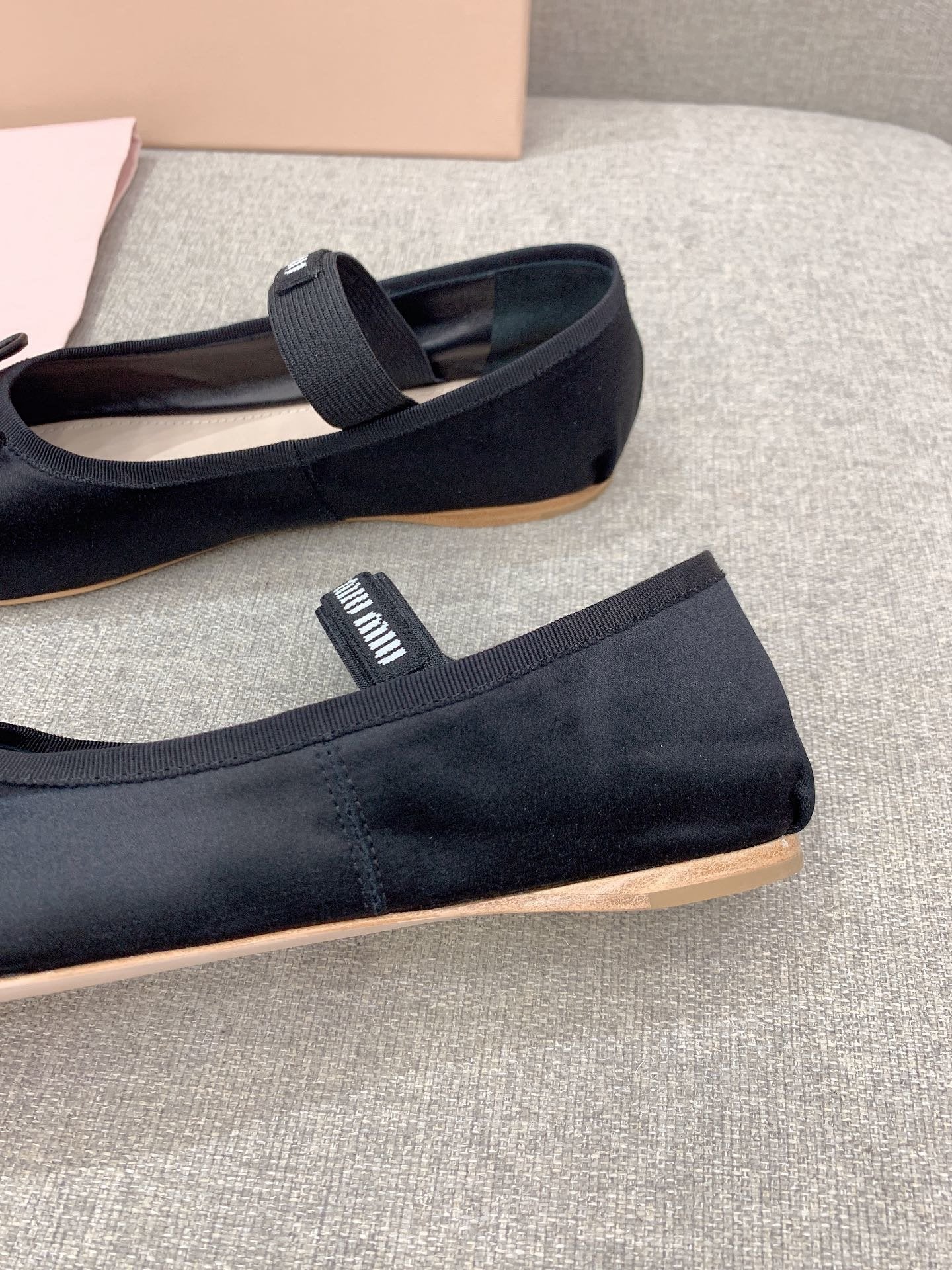 Black M Satin ballerinas