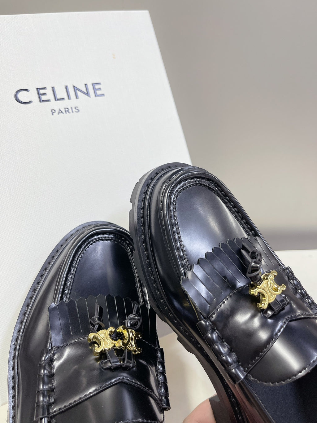 Black CM Loafer With Tassels