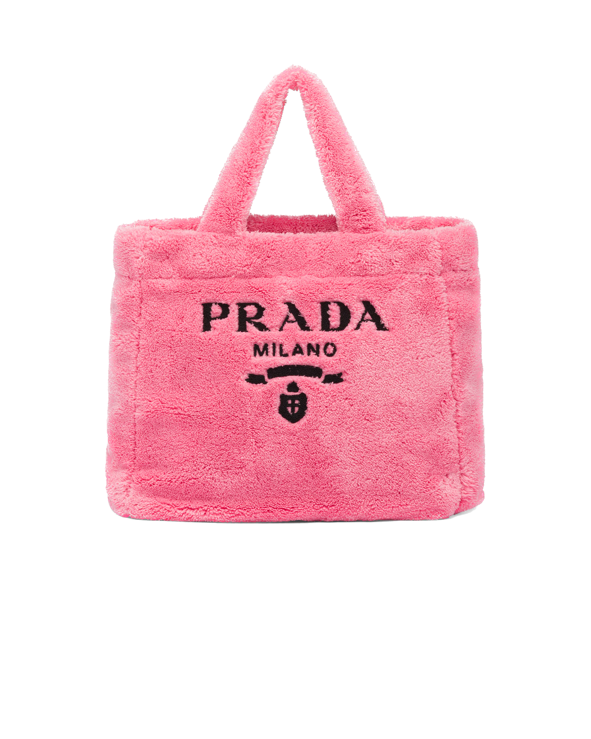 Pink & Black terry tote bag