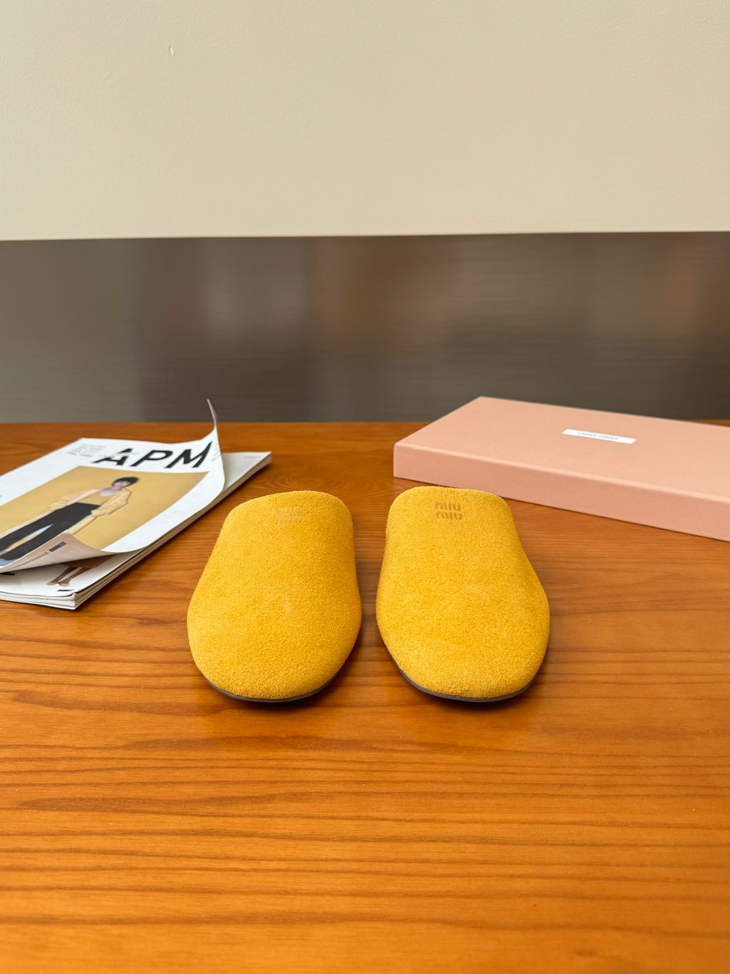 Ochre Suede Slippers