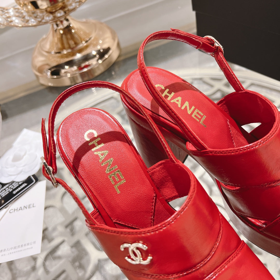 Red C Patent Sandals