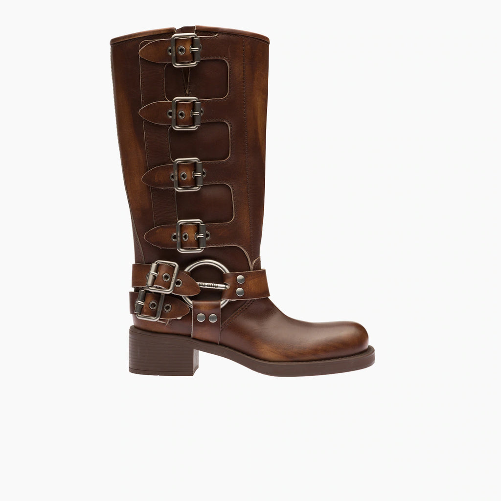 Sienna leather biker boots