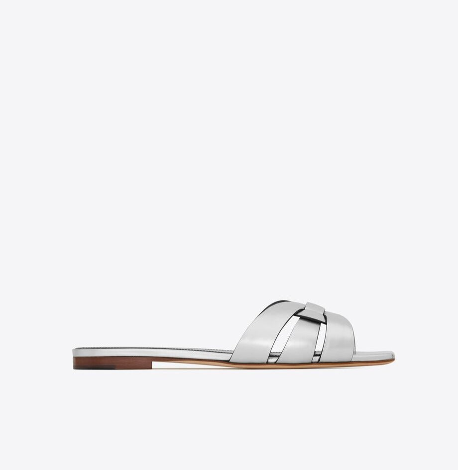 Platinum YT Mules In Leather