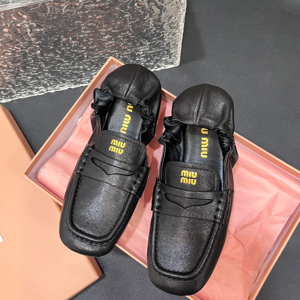 Black Leather Loafers