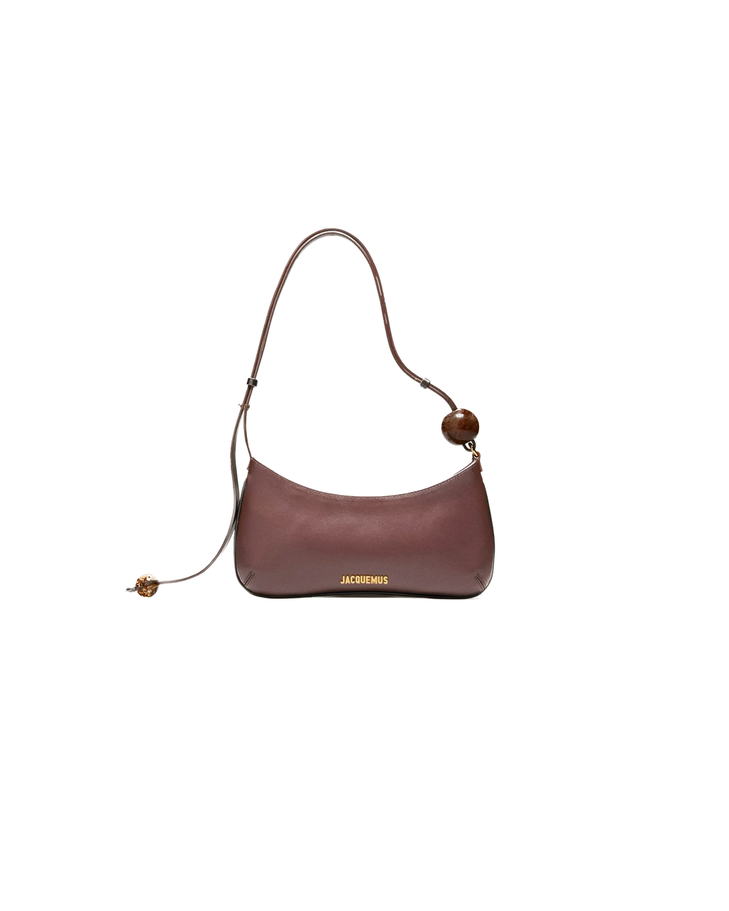 Brown LB Perle Beaded Shoulder Bag