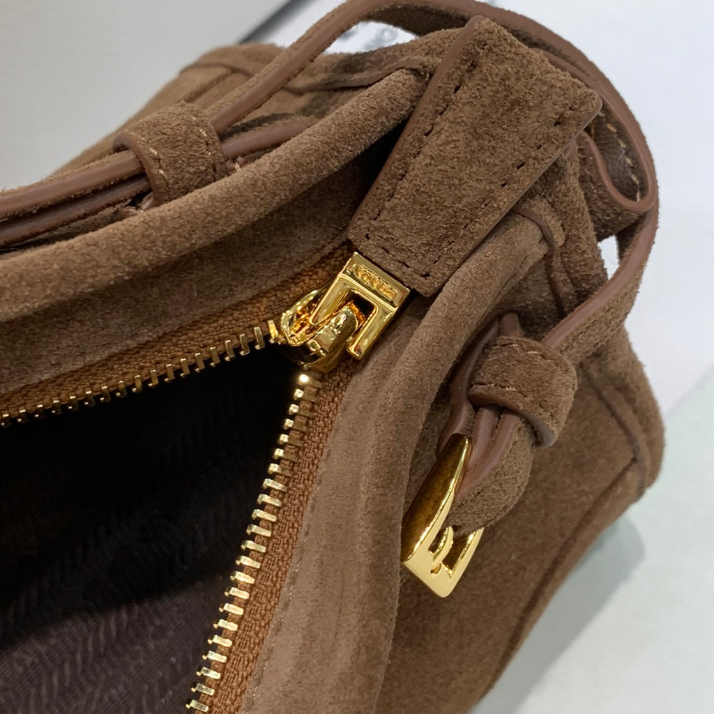 Cocoa Brown Bonnie Medium Suede Handbag