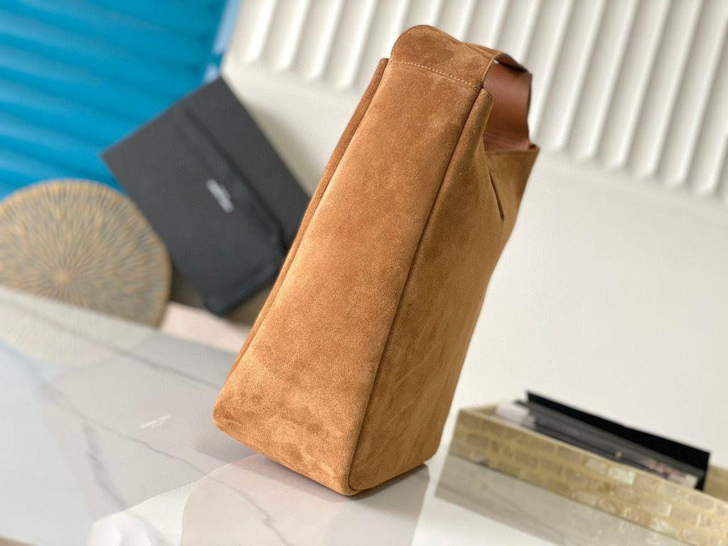 Leaf Green Le 5 à 7 Large Leather Shoulder Bag