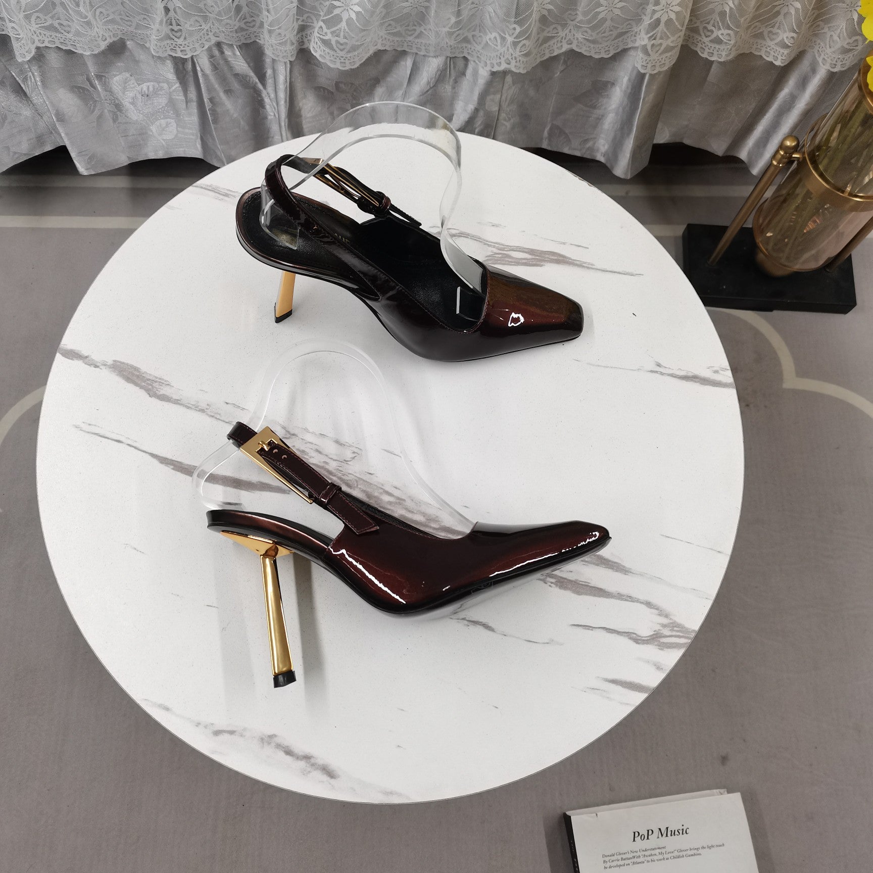 Marron Glace Lee Slingback Pumps