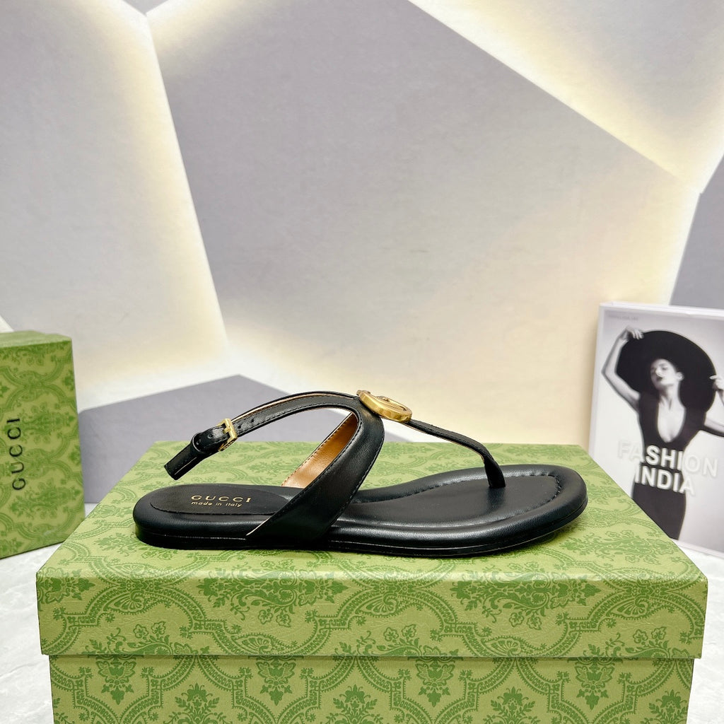 Black G Thong Sandal