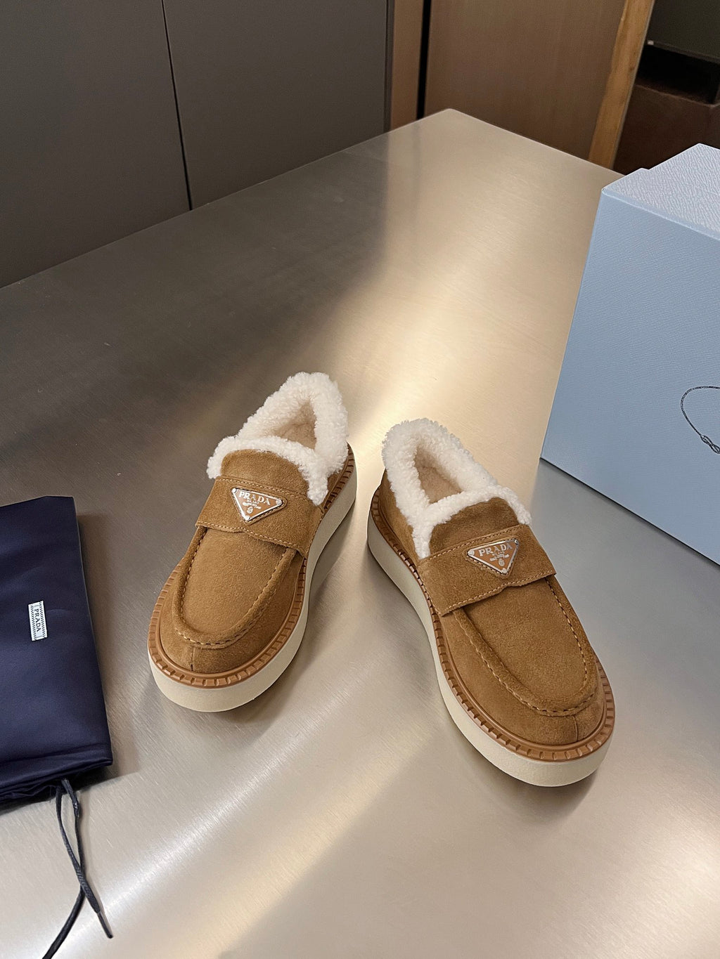 Cinnamon Suede Loafers