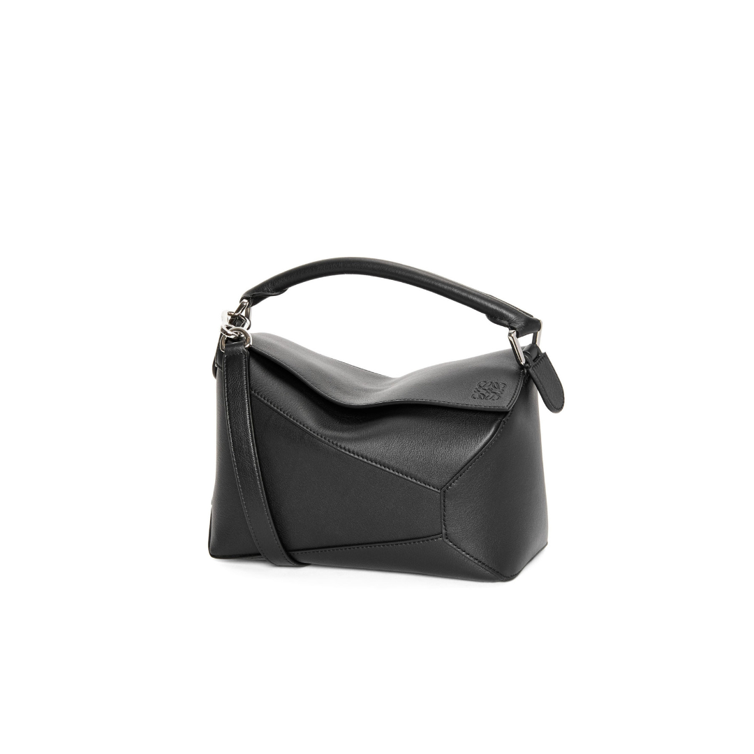 Black LP Small Leather Shoulder Bag