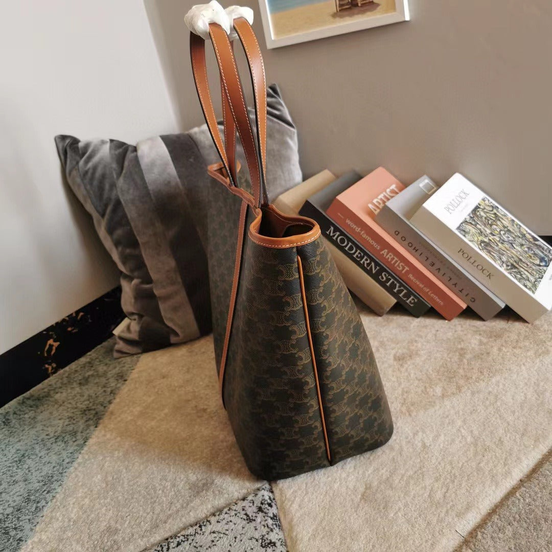 Tan medium CC canvas bag