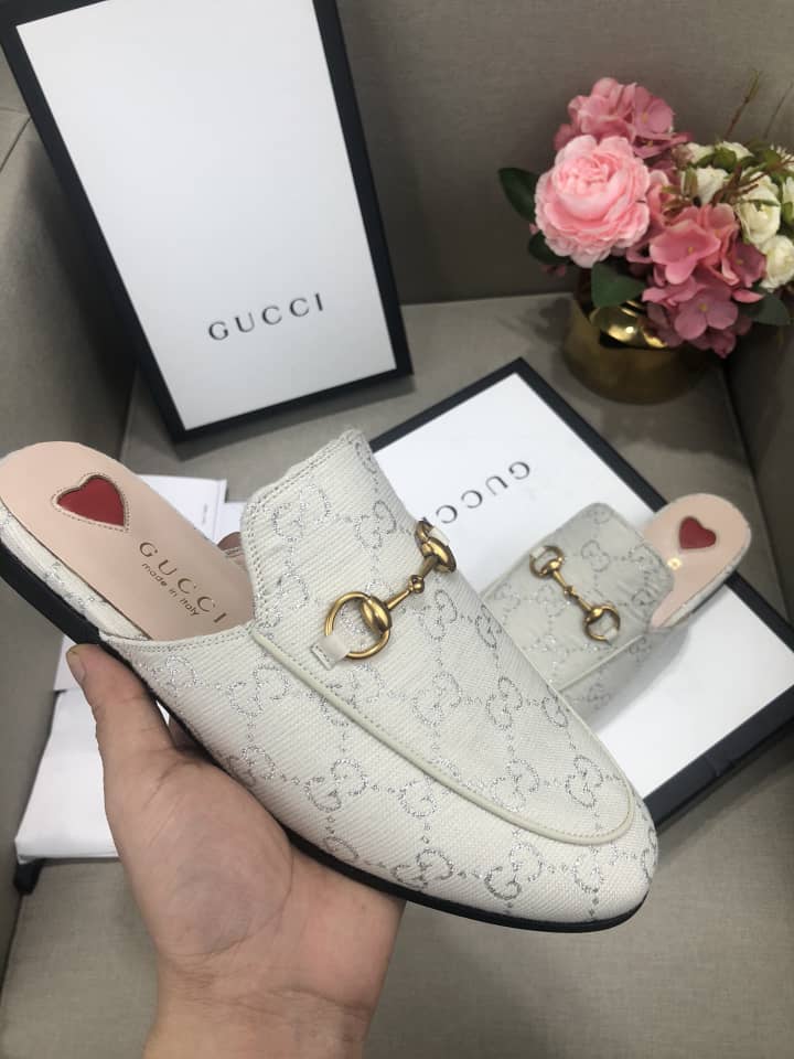 White lame GP slipper