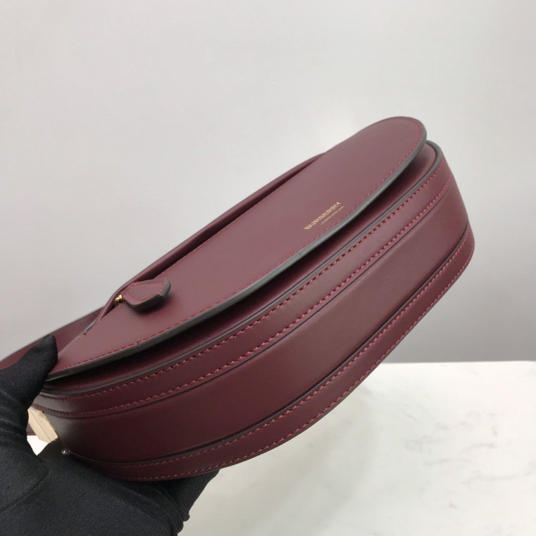 Burgundy small leather BO bag