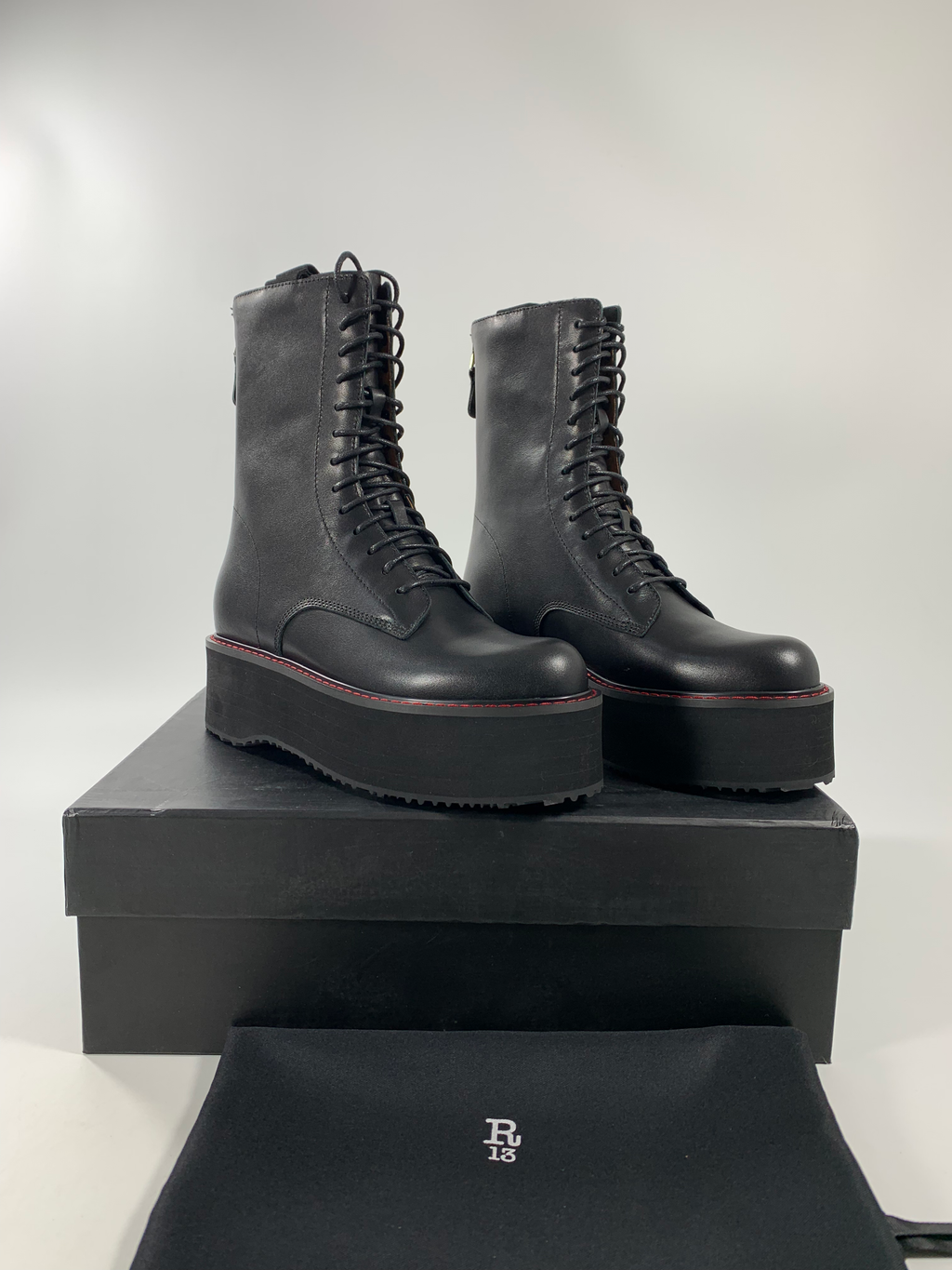 Black Double Stack Boot