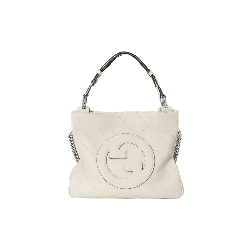 White GB Small Tote Bag