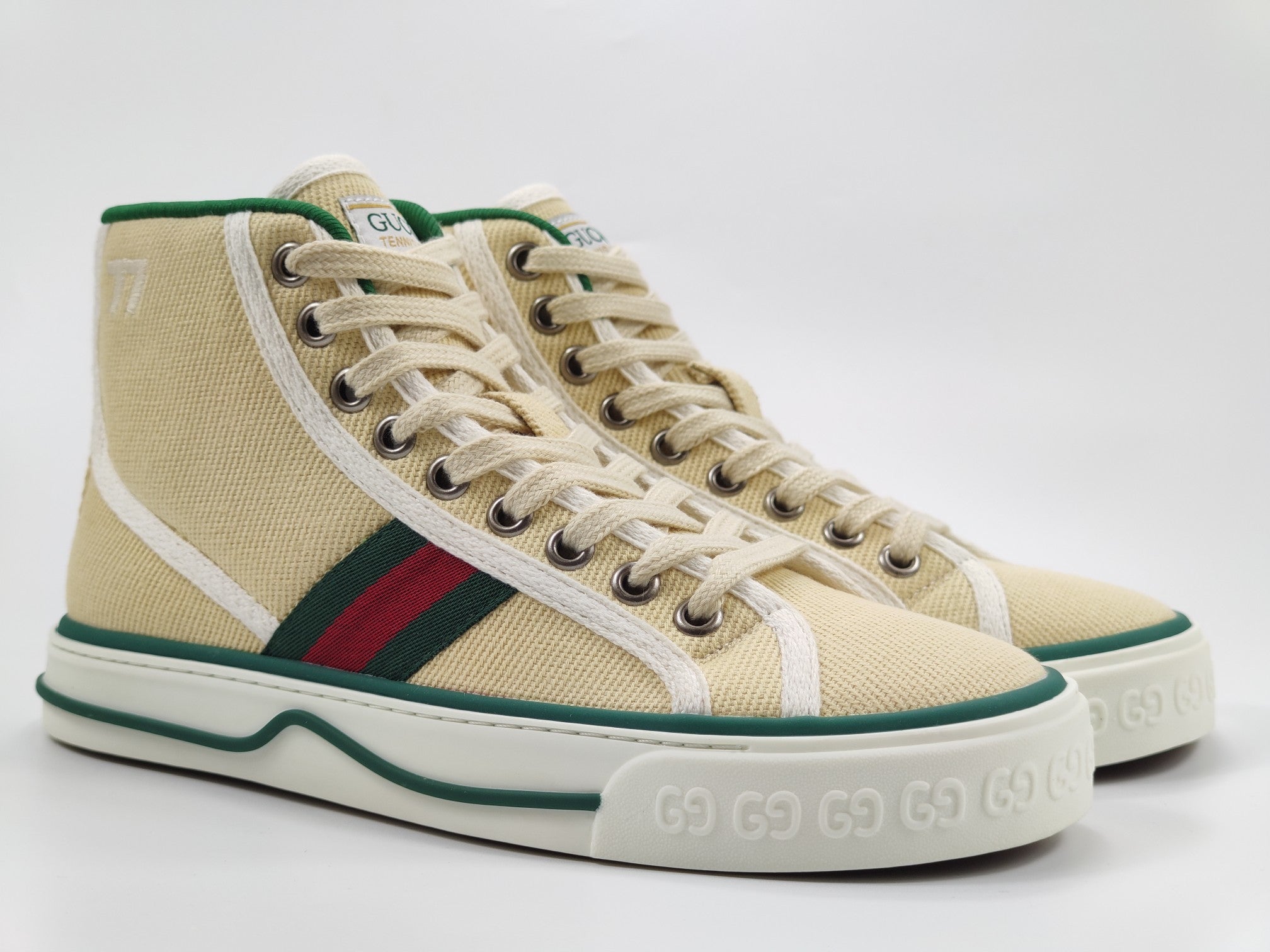 Women's Beige tennis high top sneaker