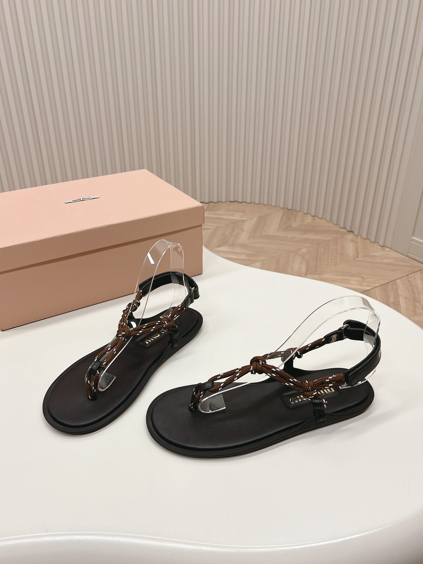 Tobacco Riviere Cord & Leather Sandals
