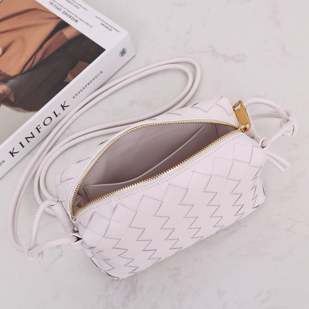 White LC cross-body mini bag