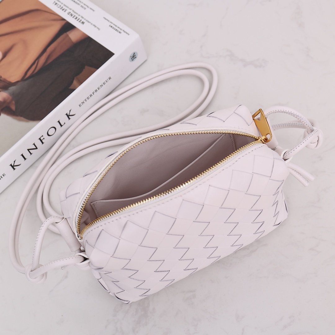 White LC cross-body mini bag