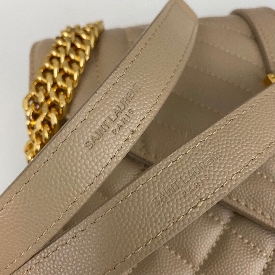 Dark Toffee Envelope Medium Quilted Textured-Leather