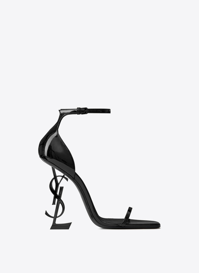 SLO sandals in patent leather with black heel