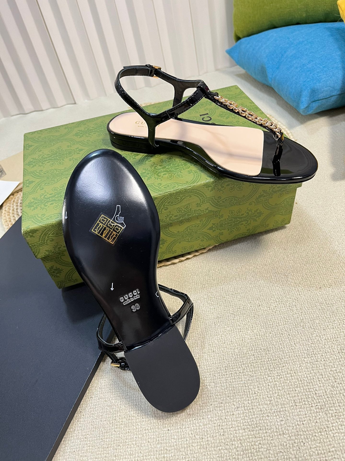 Black GS Thong Sandal
