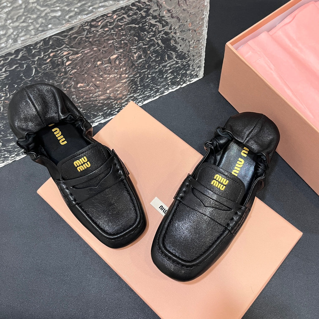 Black Leather Loafers